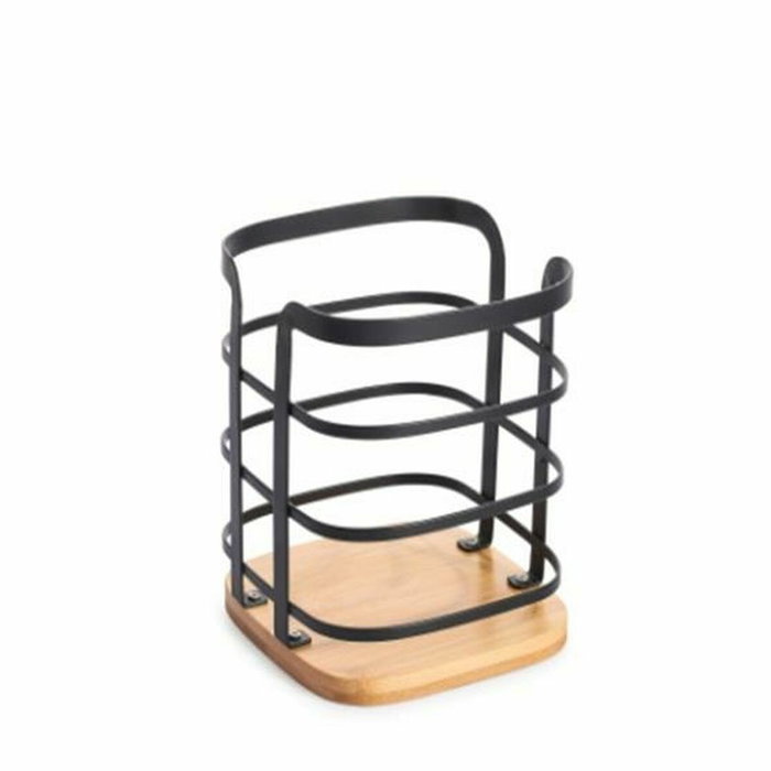 DKD Home Decor Cubertero de Acero y Bambú IRON BLACK Negro/Natural DKD Home Decor Cubertero de Acero y Bambú IRON BLACK Negro/Natural
