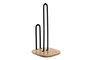DKD Home Decor Portarrollos de Acero y Bambú Negro 16x16x31,3 cm