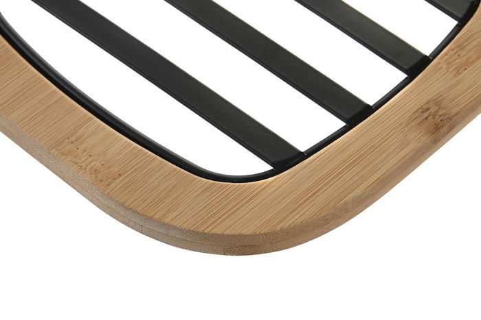 DKD Home Decor Salvamantel Basicos Negro Natural 17 x 17 x 1 cm DKD Home Decor Salvamantel Basicos Negro Natural 17 x 17 x 1 cm