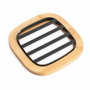 DKD Home Decor Salvamantel de Acero y Bambú Negro 17x17x1 cm
