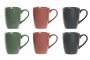 DKD Home Decor Mug Lianfeng 21 Verde Rosa 12 x 17 x 39 cm Set de 6