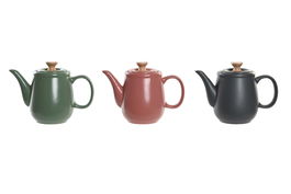 DKD Home Decor Tetera Lianfeng 21 Verde Rosa 12 x 16.5 x 23 cm (3 Unidades)