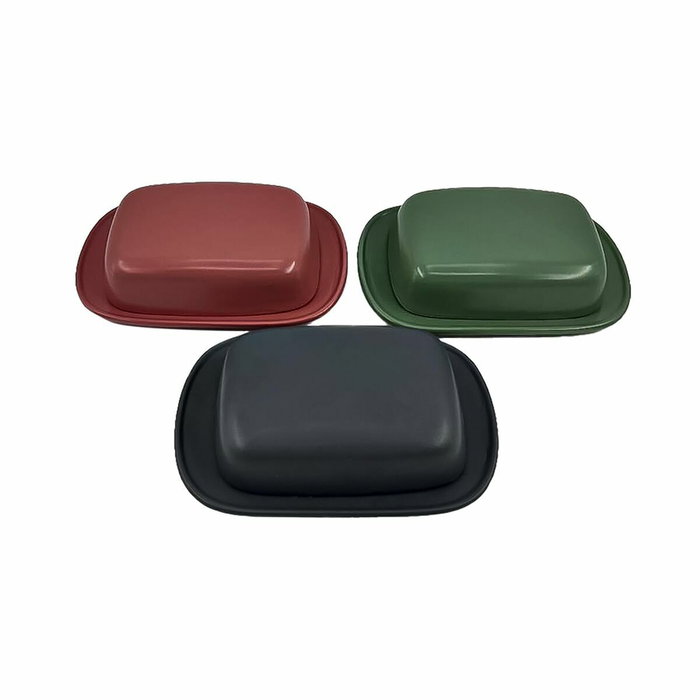 DKD Home Decor Mantequilleras de Gres Surtido de 3 Unidades LIANFENG 21