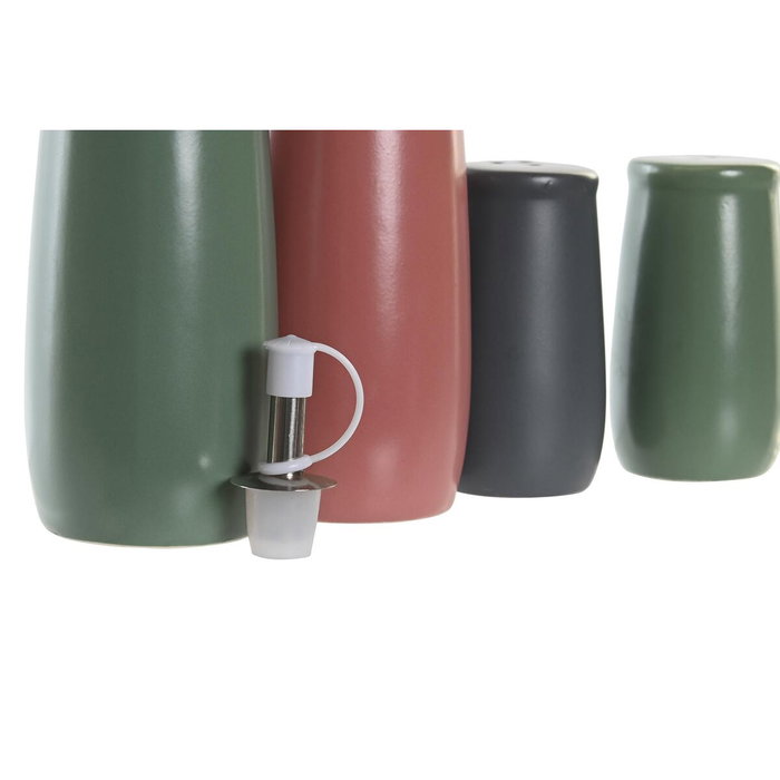 DKD Home Decor Set de 4 Aceitera y Vinagrera LIANFENG 21 en Gres