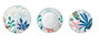 DKD Home Decor Set de Vajilla de Porcelana 18 Piezas Hojas Azul y Verde