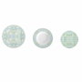 DKD Home Decor Set de Vajilla de Porcelana de 18 Piezas Azulejos Verde y Azul