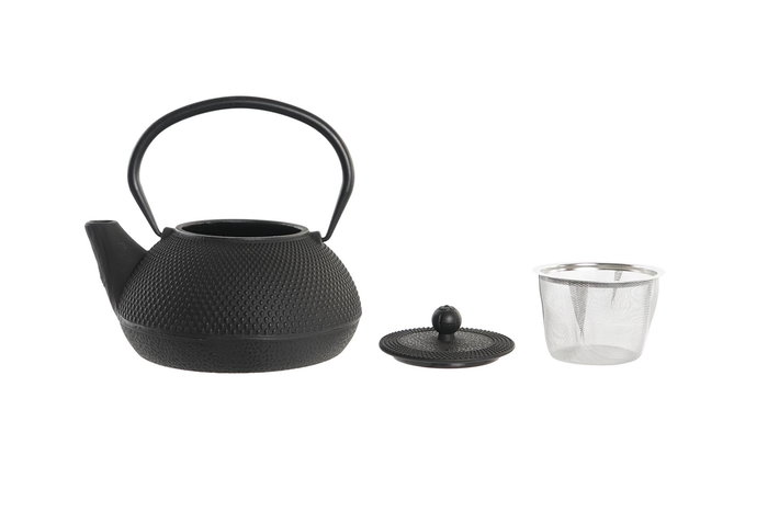 DKD Home Decor Tetera Oriental Hierro Colado Inox Negro Blanco 18 x 17.5 x 19 cm (2 Unidades) DKD Home Decor Tetera Oriental Hierro Colado Inox Negro Blanco 18 x 17.5 x 19 cm (2 Unidades)