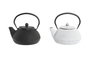 DKD Home Decor Tetera Oriental Hierro Colado Inox Negro Blanco 18 x 17.5 x 19 cm (2 Unidades)