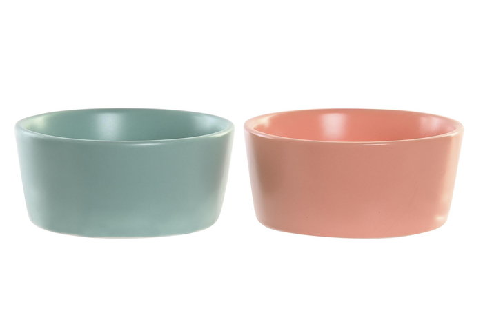 DKD Home Decor Aperitivo Multicolor Natural Bambú y Porcelana Set de 3 piezas 20 x 10.5 x 14 cm