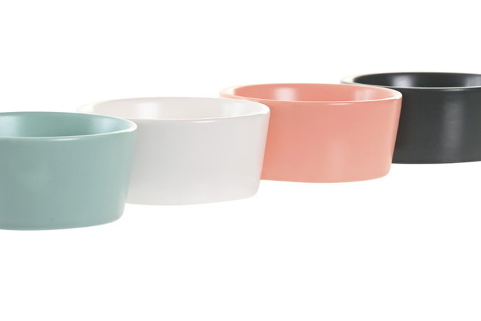 DKD Home Decor Aperitivo Set de 5 Piezas Bambú y Porcelana Multicolor Natural 20 x 20 x 14 cm