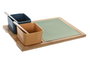 DKD Home Decor Set de Aperitivo 8 Piezas de Bambú y Porcelana Multicolor