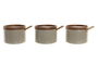 DKD Home Decor Azucarero Moderno Beige/Marrón Set de 3 Piezas 10 x 7 x 29 cm