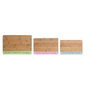 Tabla de cortar DKD Home Decor Azul Verde Rosa Bambú 33,5 x 22,4 x 1,2 cm