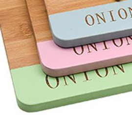 DKD Home Decor Set de 4 Tablas de Cortar de Bambú y 3 Tablas para Queso Surtidas