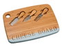 DKD Home Decor Set de 4 Tablas de Cortar de Bambú y 3 Tablas para Queso Surtidas