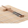 DKD Home Decor Set de Sushi 16 Piezas Verde en Gres y Bambú
