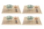 DKD Home Decor Set de Sushi 16 Piezas Verde en Gres y Bambú