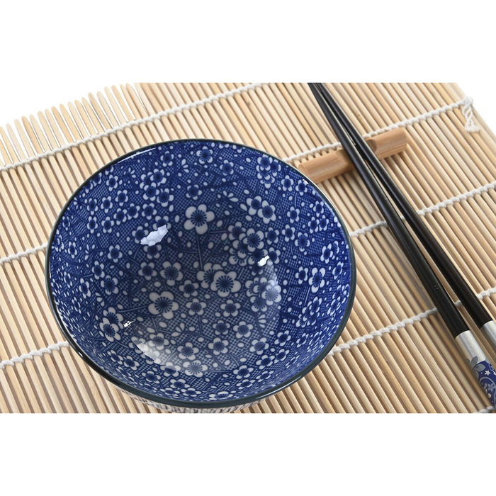 DKD Home Decor Sushi Set 16 Piezas Bambú y Gres Negro DKD Home Decor Sushi Set 16 Piezas Bambú y Gres Negro