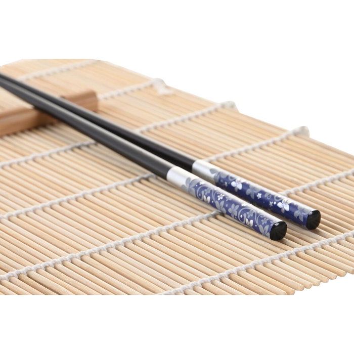 DKD Home Decor Sushi Set 16 Piezas Bambú y Gres Negro DKD Home Decor Sushi Set 16 Piezas Bambú y Gres Negro