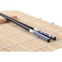 DKD Home Decor Sushi Set 16 Piezas Bambú y Gres Negro
