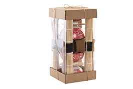 DKD Home Decor Sushi Set Mandala 16 Piezas Fucsia