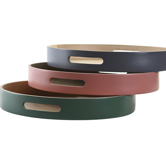 DKD Home Decor Set de 3 Bandejas de Bambú VERMOS Surtidas DKD Home Decor Set de 3 Bandejas de Bambú VERMOS Surtidas
