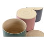 DKD Home Decor Surtido de 3 Botes de Bambú VERMOS 2600 ml