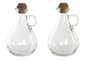 DKD Home Decor Set de Aceitera y Vinagrera de Cristal 230ml