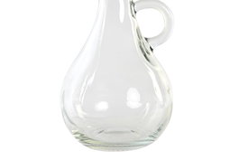 DKD Home Decor Aceitera Vinagrera Transparente Cristal y Corcho 9 x 14.5 x 9 cm Set de 2