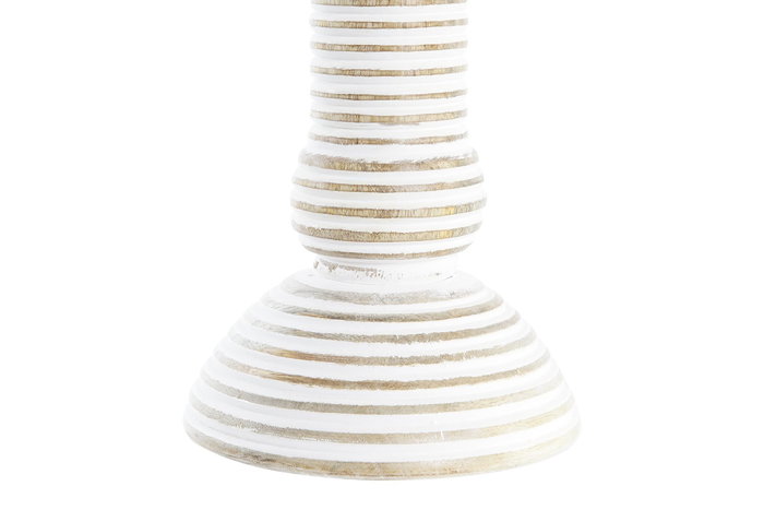DKD Home Decor Set 2 Portavelas Indio 15 x 15 x 53 cm Natural Blanco Mango Hierro DKD Home Decor Set 2 Portavelas Indio 15 x 15 x 53 cm Natural Blanco Mango Hierro