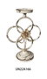 DKD Home Decor Portavela Neoclasico Blanco Metal 24 x 13 x 34 cm