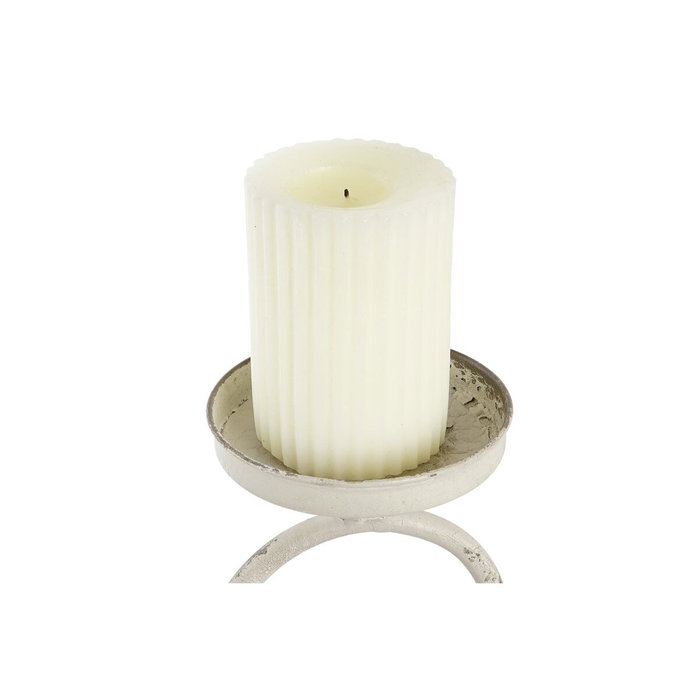 DKD Home Decor Portavelas de Metal Blanco 24x13x34 cm