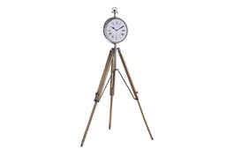 DKD Home Decor Reloj de Pie con Trípode de Aluminio y Mango