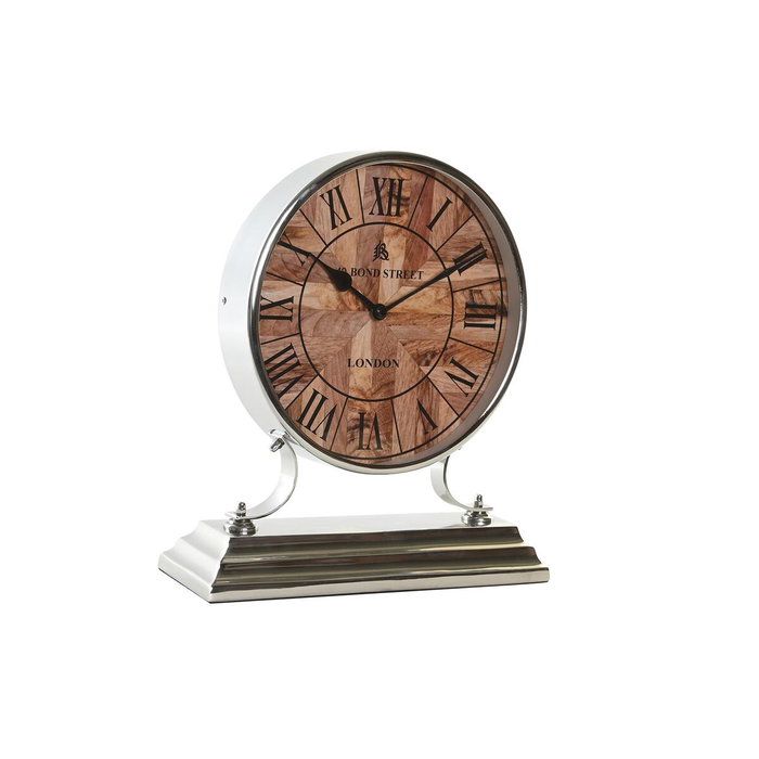 Reloj de Mesa DKD Home Decor Plateado Natural Tradicional Reloj de Mesa DKD Home Decor Plateado Natural Tradicional