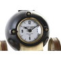 DKD Home Decor Reloj de Sobremesa en Aluminio y Resina Negro y Dorado