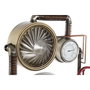 DKD Home Decor Reloj de Pared de Hierro y Cristal Dorado