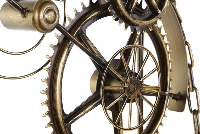 DKD Home Decor Reloj de Pared Loft Dorado Plateado Hierro Cristal 50 x 62 x 7 cm (2 Unidades)