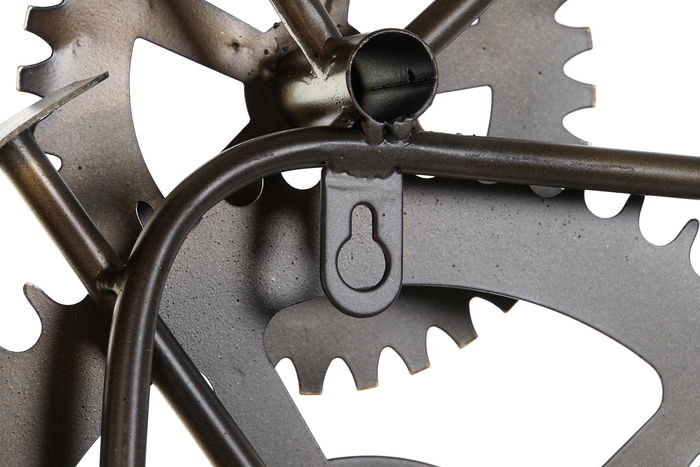 DKD Home Decor Reloj de Pared Loft Dorado Plateado Hierro Cristal 50 x 62 x 7 cm (2 Unidades)