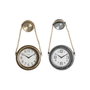 DKD Home Decor Reloj de Pared Vintage Dorado Negro 8 x 50 x 28.5 cm (2 Unidades)