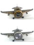 DKD Home Decor Reloj de Sobremesa de Hierro Diseño Avión, Pack de 2 (Dorado y Plateado)