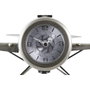 DKD Home Decor Reloj de Sobremesa de Hierro Diseño Avión, Pack de 2 (Dorado y Plateado)