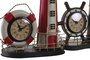 DKD Home Decor Reloj Atlantico Negro Rojo Metal 2 Unidades 14 x 32.5 x 25.5 cm