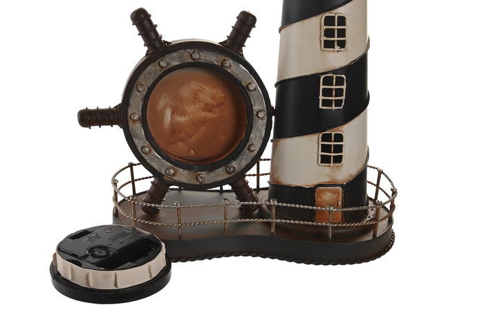 DKD Home Decor Reloj Atlantico Negro Rojo Metal 2 Unidades 14 x 32.5 x 25.5 cm