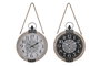 DKD Home Decor Reloj de Sobremesa Mandala Negro y Blanco 40x6,5x50 cm