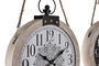 DKD Home Decor Reloj Sobremesa Boho Negro Blanco 2 Unidades 6.5 x 50 x 40 cm