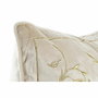 DKD Home Decor Cojín de Poliéster con Flores Bordadas Dorado