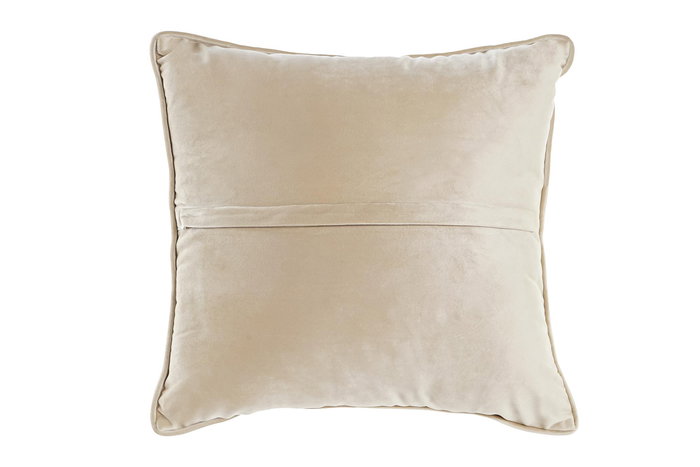 DKD Home Decor Cojin Shabby Dorado 45 x 45 x 10 cm Poliester con Flores