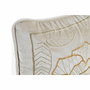 DKD Home Decor Cojín de Poliéster con Flores Bordadas Dorado