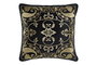 DKD Home Decor Cojín Árabe Negro Dorado Poliester 10 x 45 x 45 cm