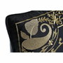 DKD Home Decor Cojín de Poliéster con Bordado Negro y Dorado 45x10x45 cm